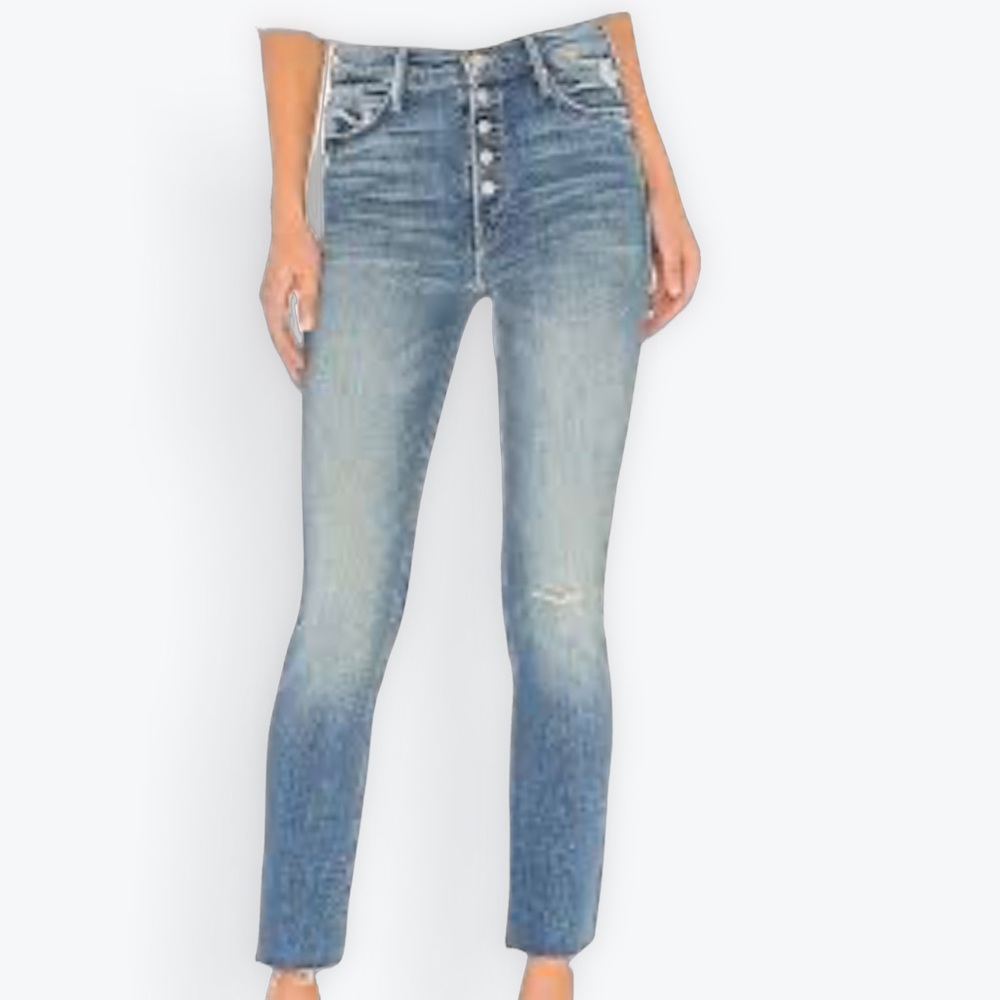 MOTHER Denim Pixie Dazzler Crop Fray, Size 25
